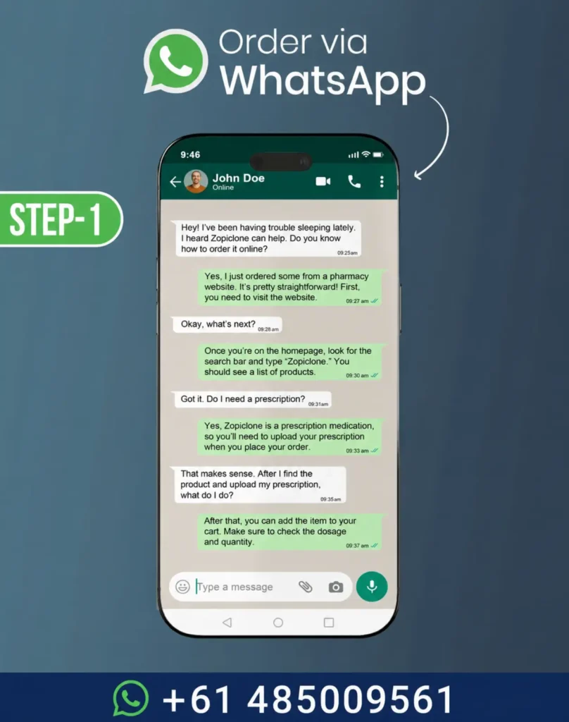 WhatsApp Ordering for Zopiclone