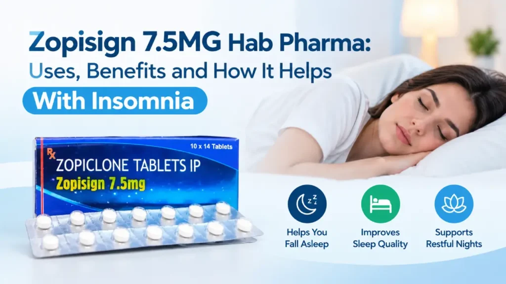 Zopisign 7.5MG Hab Pharma: Uses, Benefits, and How It Helps With Insomnia
